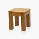 Natural Solid Oak Square Stool