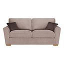 Nebraska 3 Seater High Back Sofa in Aero Fawn with Cedar Scatters
