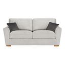 Nebraska 3 Seater High Back Sofa in Aero Silver with Grey Scatters