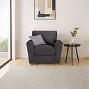 Nebraska Armchair in Aero Charcoal with Grey Scatters