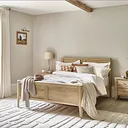 Newton Light Natural Solid Oak Double Bed