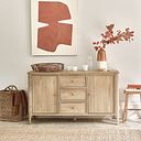 Newton Light Natural Solid Oak Large Sideboard