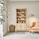 Newton Light Natural Solid Oak Tall Bookcase