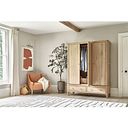 Newton Light Natural Solid Oak Triple Wardrobe
