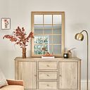 Newton Light Natural Solid Oak Wall Mirror