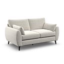 Nova 2 Seater Sofa in Canna Light Grey Fabric