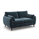 Nova 2 Seater Sofa in Canna Steel Blue Fabric