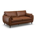 Nova 3 Seater Sofa in Chestnut Brown leather