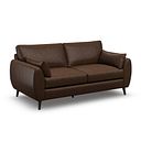 Nova 3 Seater Sofa in Dark Brown Leather