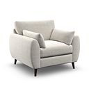 Nova Armchair in Canna Light Grey Fabric