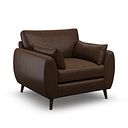 Nova Armchair in Dark Brown Leather
