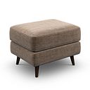 Nova Footstool in Canna Cocoa Fabric