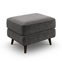 Nova Footstool in Canna Dark Grey Fabric