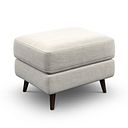 Nova Footstool in Canna Light Grey Fabric
