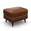 Nova Footstool in Chestnut Brown leather