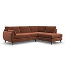 Nova Left Hand Corner Chaise Sofa in Arlan Copperwood Fabric