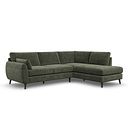 Nova Left Hand Corner Chaise Sofa in Arlan Mossy Fabric