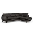 Nova Left Hand Corner Chaise Sofa in Ash Leather
