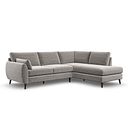Nova Left Hand Corner Chaise Sofa in Canna Grey Fabric