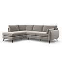 Nova Right Hand Corner Chaise Sofa in Canna Grey Fabric