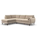 Nova Right Hand Corner Chaise Sofa in Canna Sand Fabric