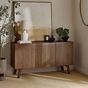 Oaklee Walnut Stained Solid Oak Large Sideboard