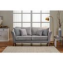 Odette 3 Seater High Back Sofa in Adele Stone Fabric