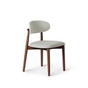 Oliver Dark Oak Dining Table + 8 Otis Chairs Cool Grey with Walnut Stained Beech Legs 