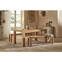 Ontario European Oak Dining Table + 2 Ontario European Oak Benches