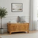 Orrick Rustic Solid Oak Blanket Box