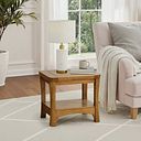 Orrick Rustic Solid Oak Lamp Table
