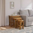 Orrick Rustic Solid Oak Nest of Tables