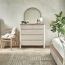 Otto Smoked Oak Finish and Cashmere Painted 5 Drawer Chest