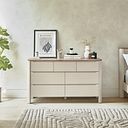 Otto Smoked Oak Finish and Cashmere Painted 7 Drawer Chest