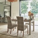 Otto Smoked Oak Finish and Cashmere Painted Extendable Dining Table 160-210cm