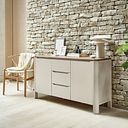 Otto Smoked Oak Finish and Cashmere Painted Large Sideboard