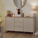 Otto Smoked Oak Finish and Cashmere Painted Large Sideboard