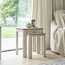 Otto Smoked Oak Finish and Cashmere Painted Nest of Tables