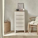 Otto Smoked Oak Finish and Cashmere Painted Tallboy