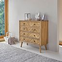 Parquet Brushed and Glazed Oak 2+3 Chest of Drawers