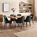Parquet Brushed and Glazed Oak 8 Seater Dining Table