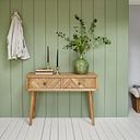 Parquet Brushed and Glazed Oak Console Table