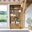Parquet Brushed and Glazed Oak Tall Bookcase