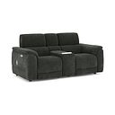 Phoenix 2 Seater Power Recliner Console Sofa with Smart Screen and Speakers in  Manhattan Pine Fabric