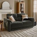 Phoenix 3 Seater Power Recliner Sofa with Adjustable Power Headrests in  Manhattan Pine Fabric
