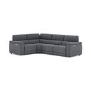 Phoenix Right hand Corner Electric Recliner Sofa with Adjustable Power Headrests in  Manhattan Charcoal Fabric