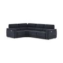 Phoenix Right hand Corner Electric Recliner Sofa with Adjustable Power Headrests in  Manhattan Indigo Fabric