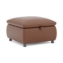 Phoenix Storage Footstool in Cognac Leather