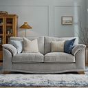 Ravello 3 Seater Sofa in Aero Silver Fabric