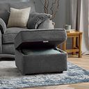 Ravello Storage Footstool in Aero Charcoal Fabric